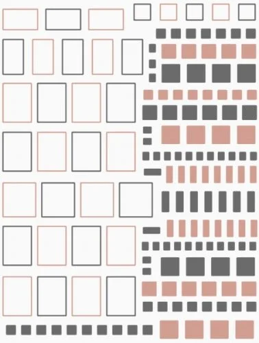 Nagelsticker - Aufkleber selbstklebend - Nail Sticker - rosegold schwarz Rahmen Quadratt 